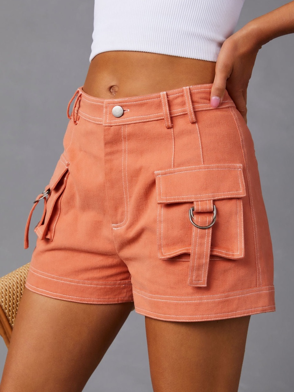 🟠NWT FATE Cargo Shorts in Orange SMALL